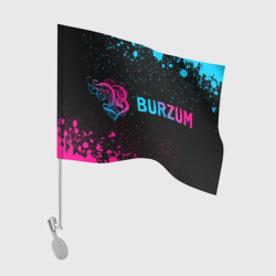 Флаг для автомобиля Burzum - neon gradient: надпись и символ