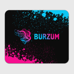 Прямоугольный коврик для мышки Burzum - neon gradient: надпись и символ