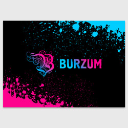 Поздравительная открытка Burzum - neon gradient: надпись и символ