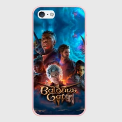 Чехол для iPhone 5/5S матовый Baldurs Gate 3 персонажи