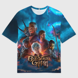 Женская футболка oversize 3D Baldurs Gate 3 персонажи