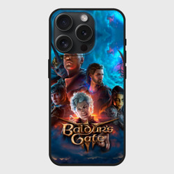 Чехол силиконовый для Apple iPhone 15 Pro матовый Baldurs Gate 3 персонажи