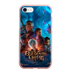 Чехол для iPhone 7/8 матовый Baldurs Gate 3 персонажи