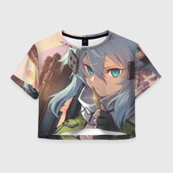 Женская футболка Crop-top 3D Sword Art Online Сино Асада