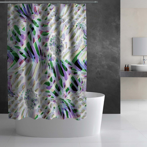 Штора 3D для ванной Floral abstract - фото 2