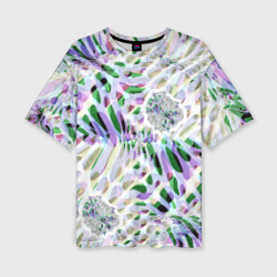 Женская футболка oversize 3D Floral abstract