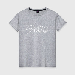 Женская футболка хлопок Стрей Кидс logo