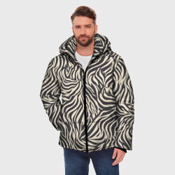Мужская зимняя куртка 3D Зебра паттерн - фото 2
