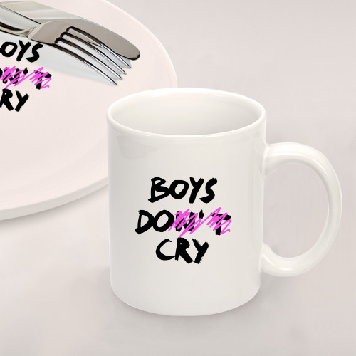 Набор: тарелка + кружка Boys dont cry - фото 2