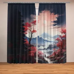 Фотошторы Луна над горами