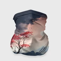 Бандана-труба 3D Луна над горами
