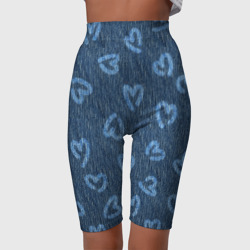 Велосипедки 3D Hearts on denim - фото 2