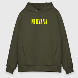 Мужское светящееся худи Nirvana логотип