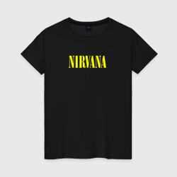 Светящаяся женская футболка Nirvana логотип