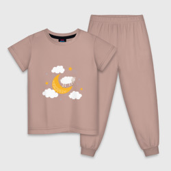 Спящая Овечка – Детская пижама хлопок с принтом купить со скидкой в -9%