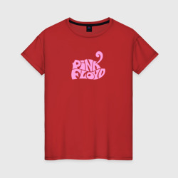 Светящаяся женская футболка Pink Floyd розовый логотип