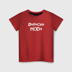 Светящаяся детская футболка Depeche Mode логотип