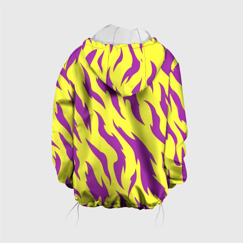 Детская куртка 3D Кислотный тигр паттерн, цвет белый - фото 2