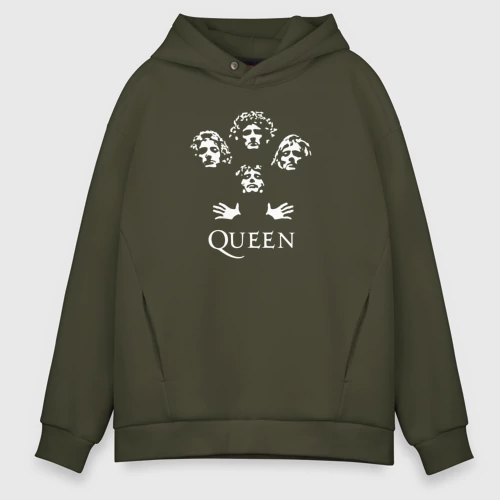 Мужское светящееся худи Queen логотип и участники