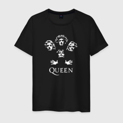 Светящаяся мужская футболка Queen логотип и участники