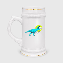 Кружка пивная Динозавр с микрофоном караоке