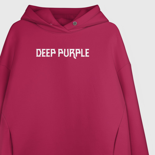 Женское светящееся худи Deep Purple логотип, цвет маджента - фото 9