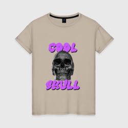 Женская футболка хлопок Cool Skull