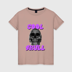 Женская футболка хлопок Cool Skull