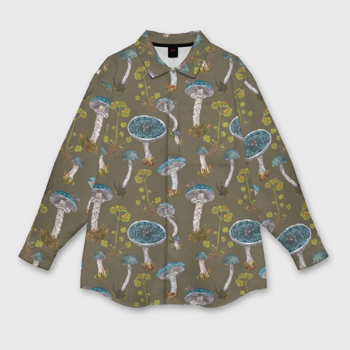 Мужская рубашка oversize 3D с принтом Строфария, вид спереди #2