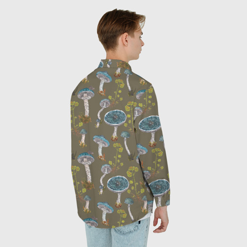 Мужская рубашка oversize 3D с принтом Строфария, вид сзади #2