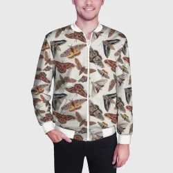 Мужской бомбер 3D Бабочки и мотыльки - фото 2