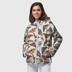 Женская ветровка 3D Бабочки и мотыльки - фото 2