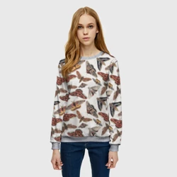 Женский свитшот 3D Бабочки и мотыльки - фото 2