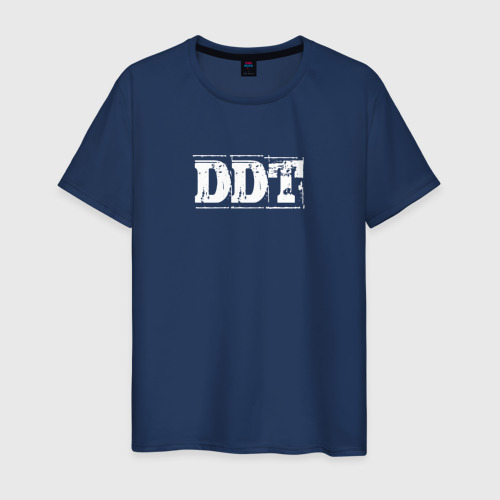Светящаяся мужская футболка с принтом Группа ДДТ логотип, вид спереди №1