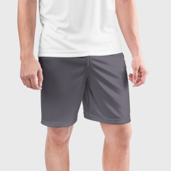 Мужские шорты спортивные Перламутрово-ежевичный однотонный - фото 2