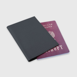 Обложка для паспорта матовая кожа Графитовый серый - фото 2