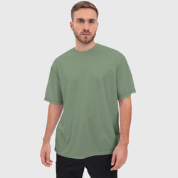 Мужская футболка oversize 3D Защитный хаки - фото 2