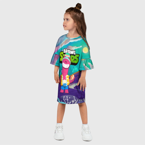 Детское платье 3D с принтом Даг Бравлы аниме стиль, фото на моделе #1