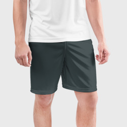 Мужские шорты спортивные Железно-серый однотонный - фото 2