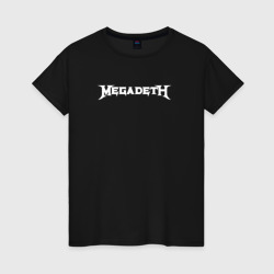 Светящаяся женская футболка Megadeth логотип