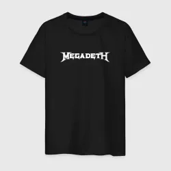 Светящаяся мужская футболка Megadeth логотип
