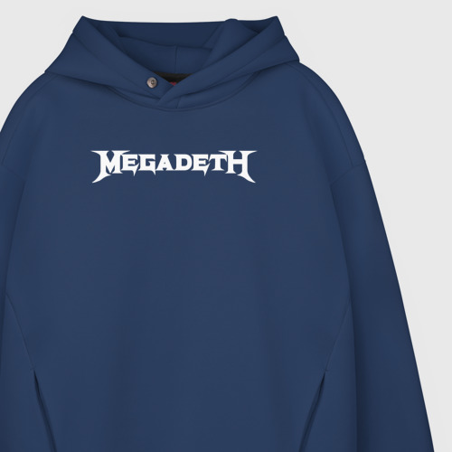 Мужское светящееся худи Megadeth логотип, цвет темно-синий - фото 9