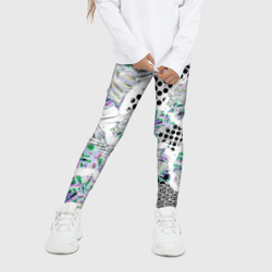 Детские леггинсы 3D Контрастная абстракция - фото 2