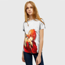 Женская футболка 3D Бродяга Кэнсин с катаной - фото 2