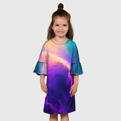 Детское платье 3D Футболка космическая волна - фото 2