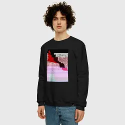 Мужской свитшот хлопок Abstract glitch - фото 2