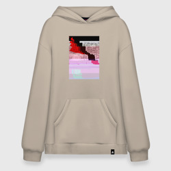 Худи SuperOversize хлопок Abstract glitch