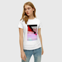 Женская футболка хлопок Abstract glitch - фото 2
