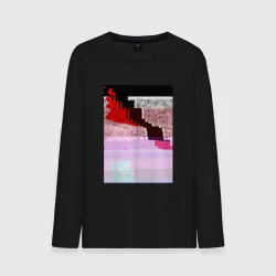Мужской лонгслив хлопок Abstract glitch