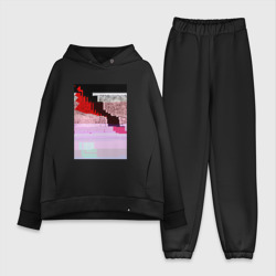 Женский костюм хлопок Oversize Abstract glitch